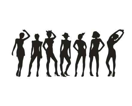 people silhouettes vector