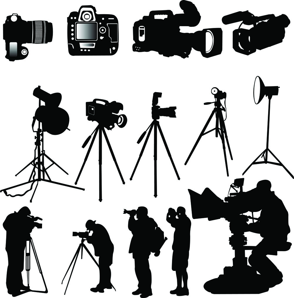 photographer silhouette 03 vector