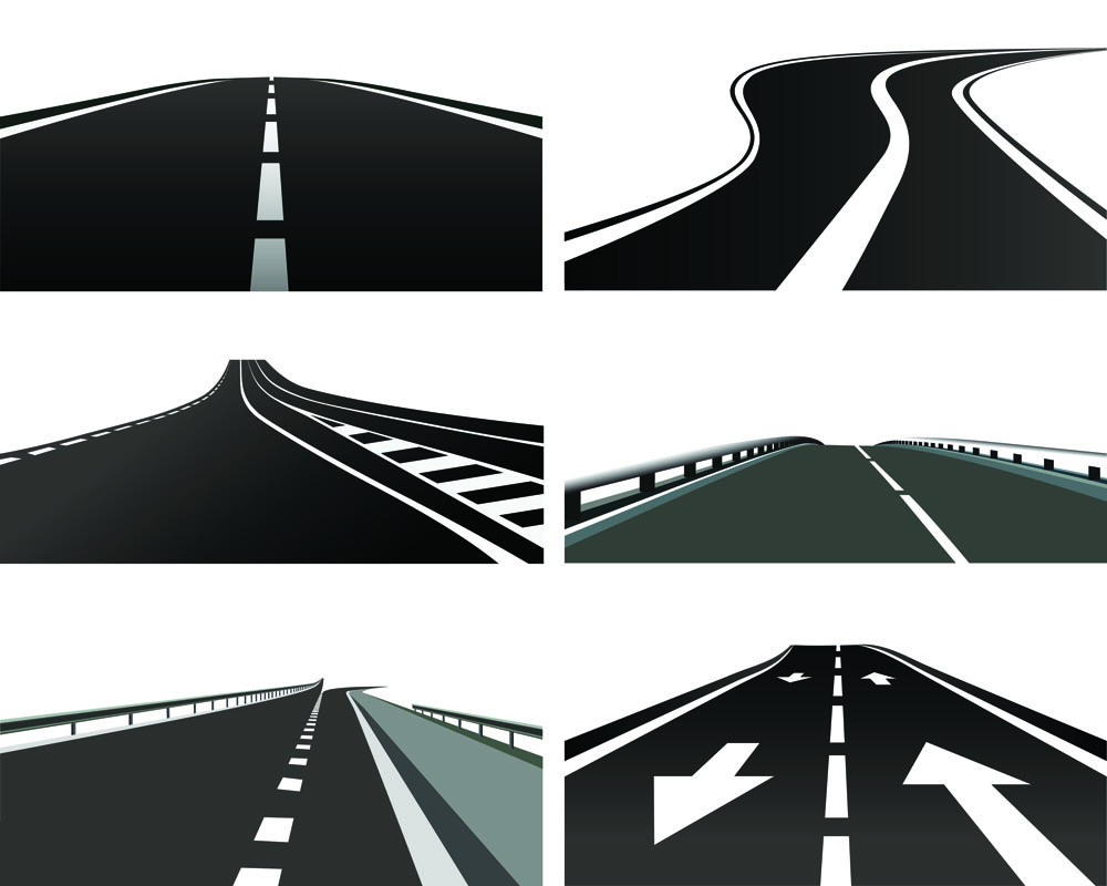 realistic highway 01 vector