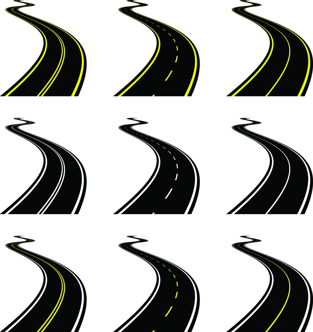 realistic highway 03 vector