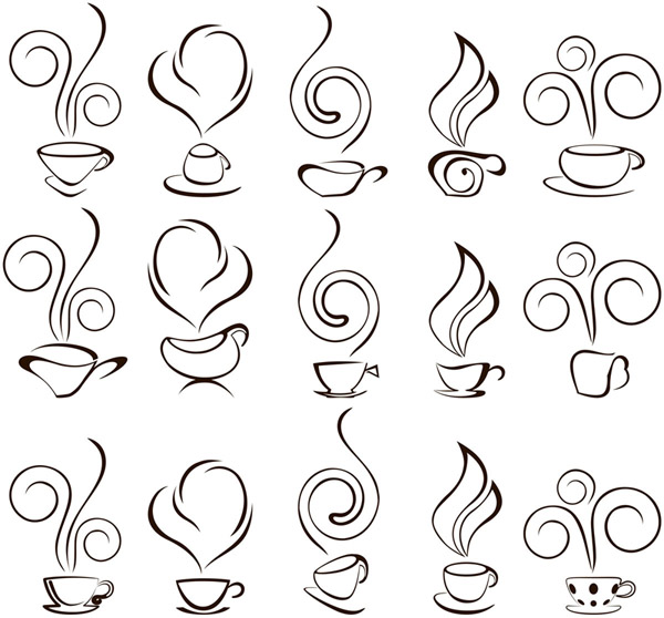 abstract vector graphic 3 coffee