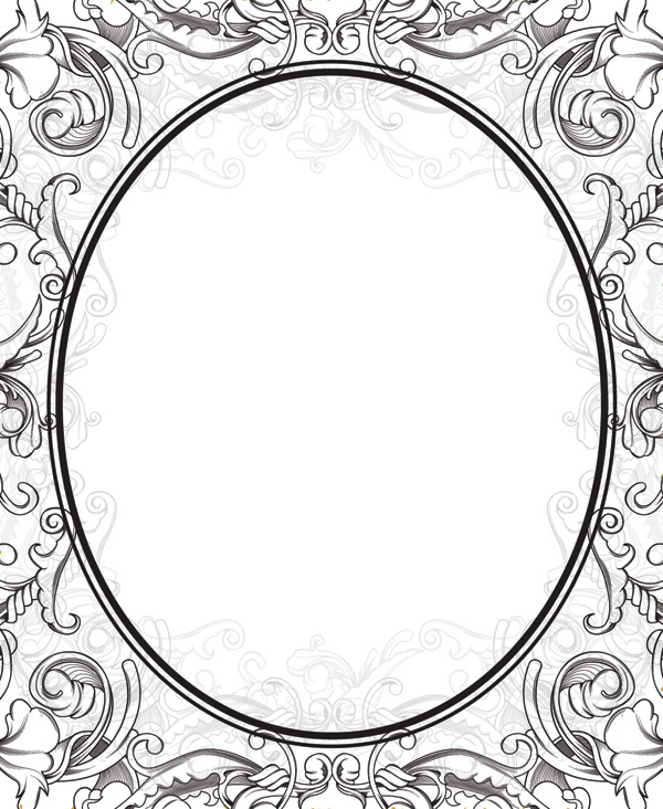 scene when europeanstyle lace border pattern vector 1