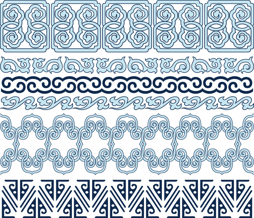 classic traditional pattern lace 05 vector