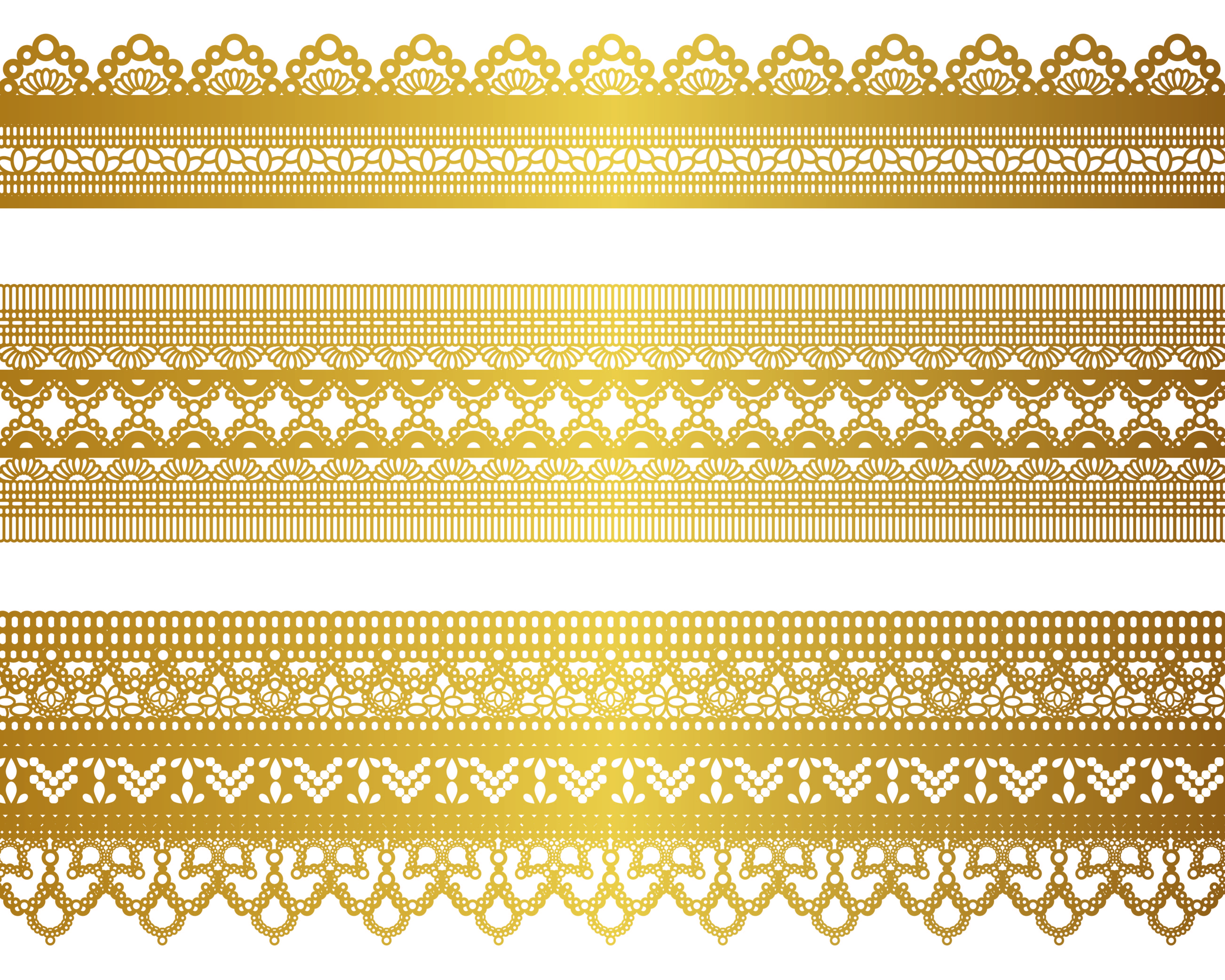 gold lace pattern 04 vector