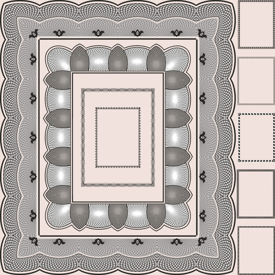 classic pattern framework 04 vector