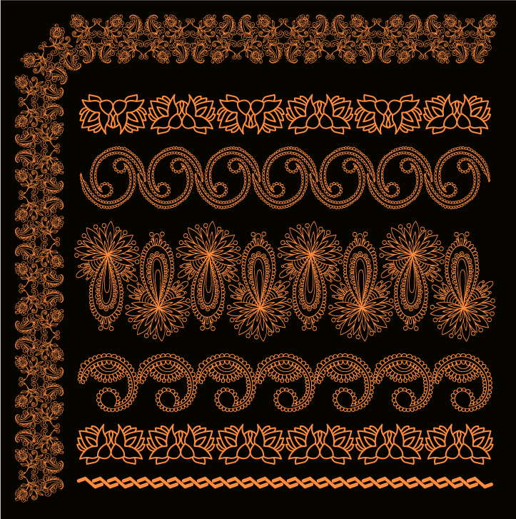 orange lace vector 1