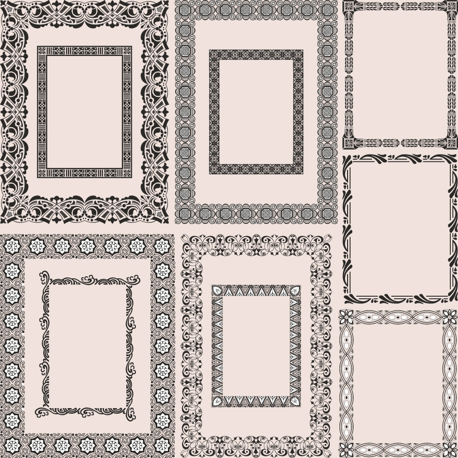 classic pattern framework 05 vector