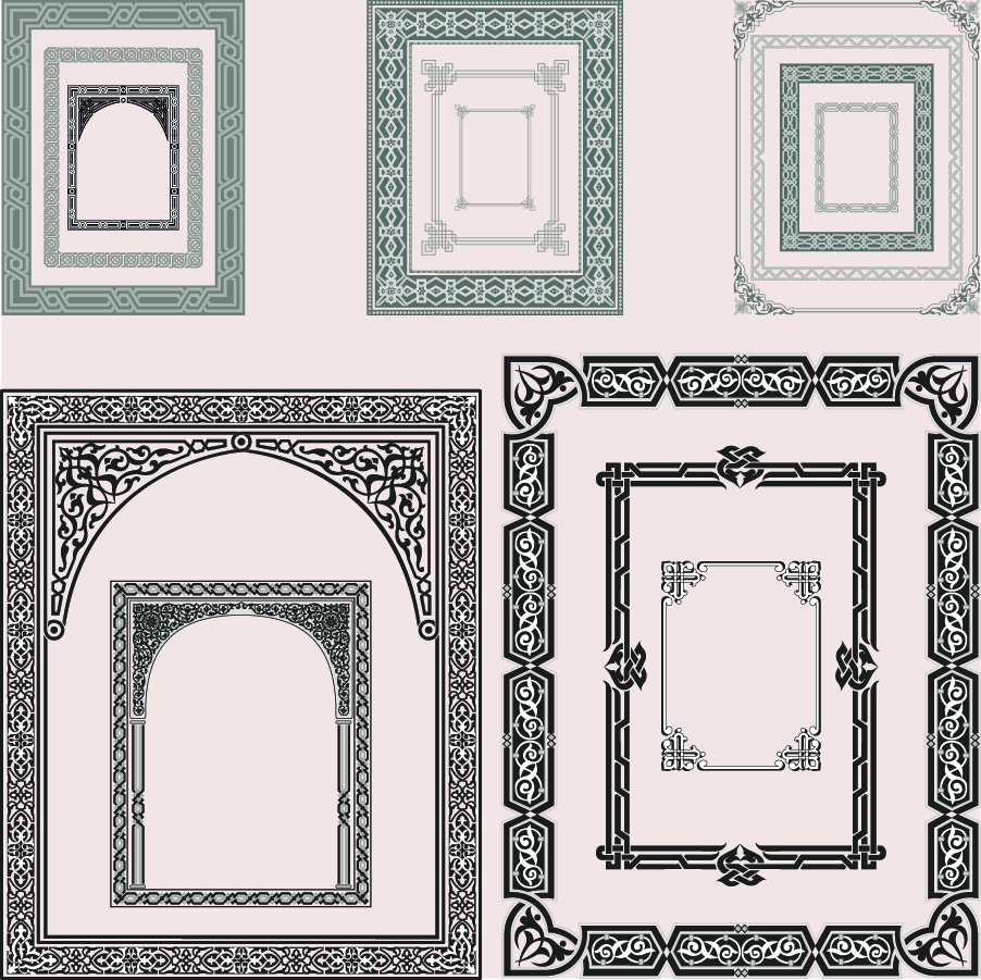 fine pattern border 05 vector