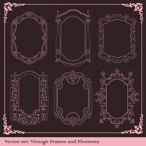 europeanstyle lace border vector classic