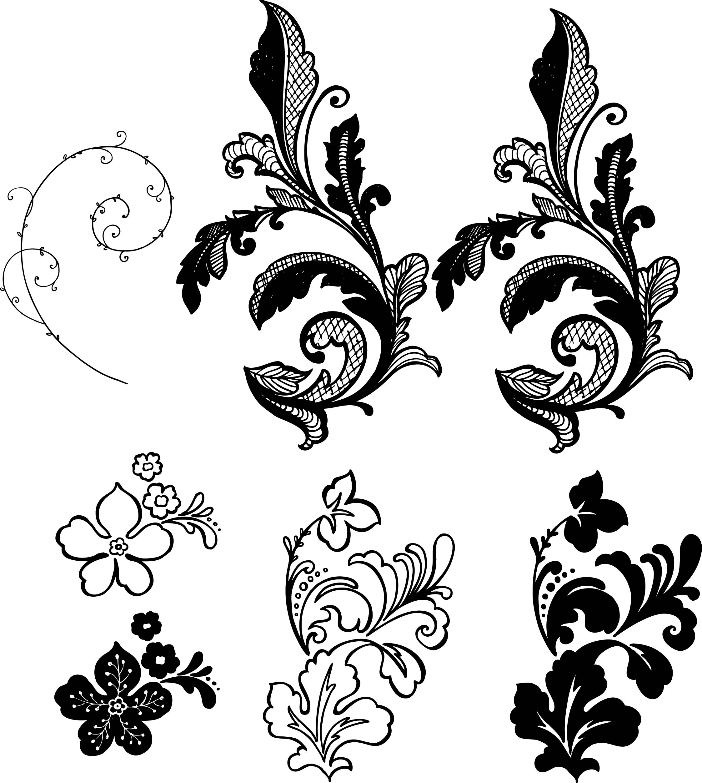 flower background pattern vector side