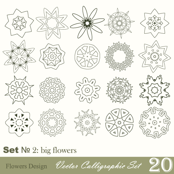 handpainted pattern style 02 vector