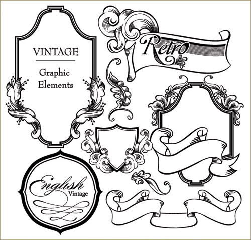 european gorgeous classic lace pattern vector 3