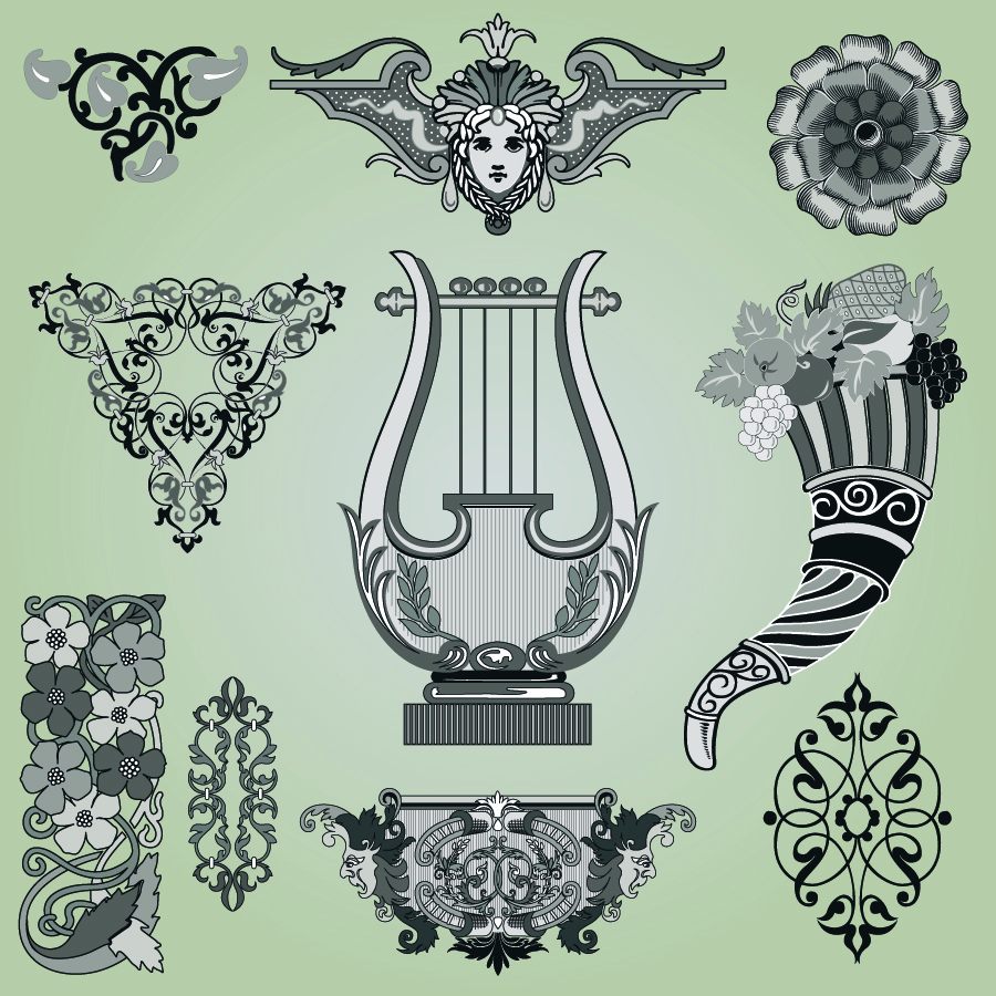 classic traditional pattern 01 vector