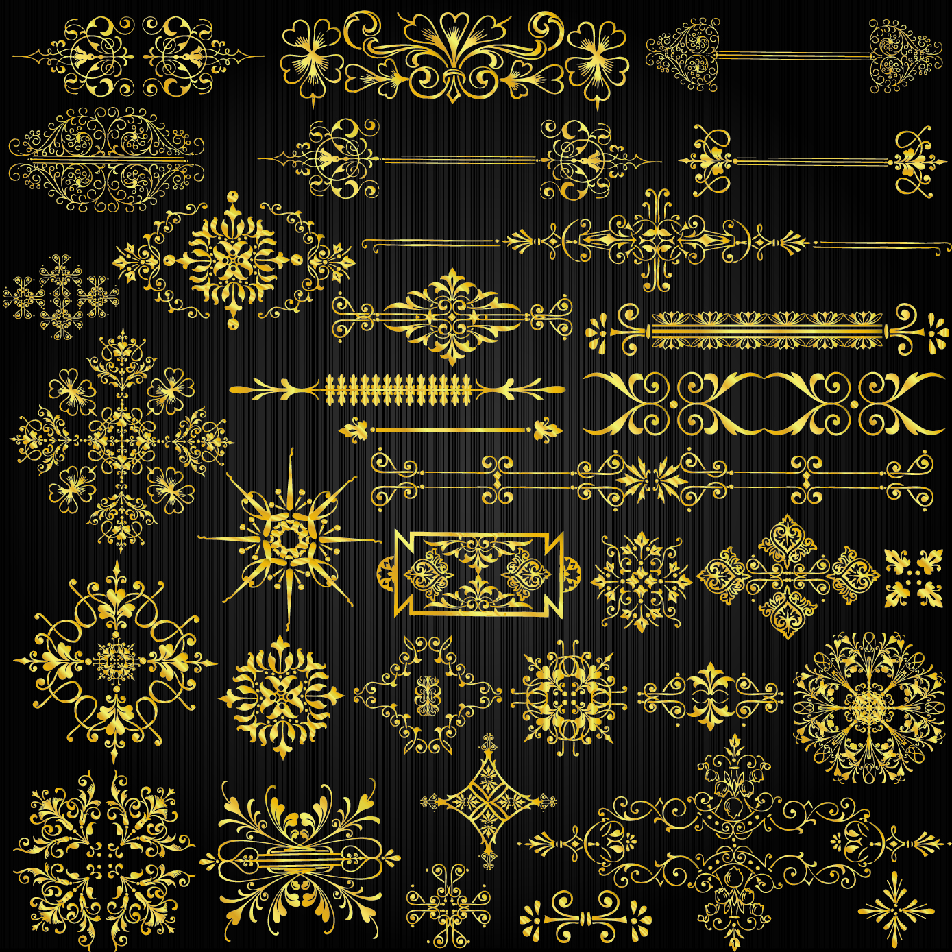 beautiful gold pattern 04 vector