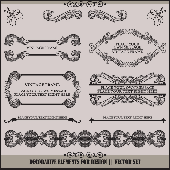 european pattern garland 04 vector