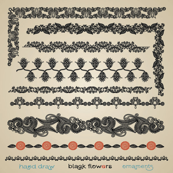 papercut style of classical pattern vector 5