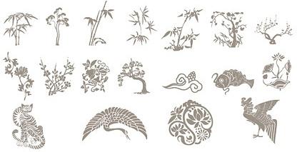 classical chinese auspicious pattern vector