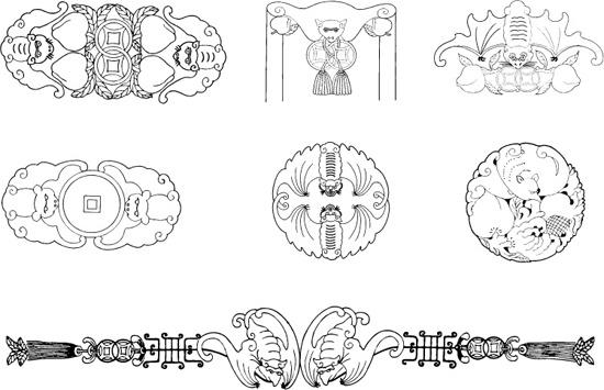 bat the traditional pattern vector