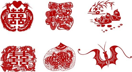 traditional papercut vector