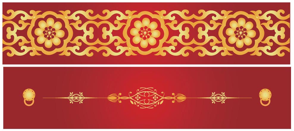 chinese style pattern vector