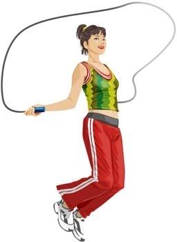 jump rope sport vector 1