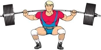 weightlifting sport vector