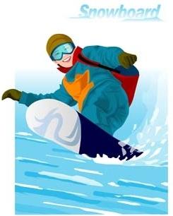 snow boarding vector 8