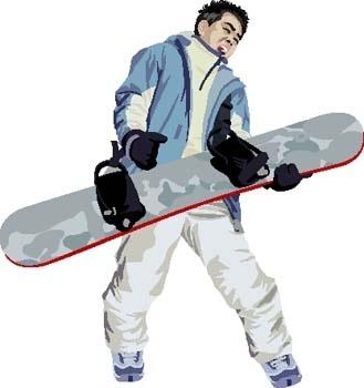 snow boarding vector 3