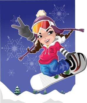 snow boarding vector 13