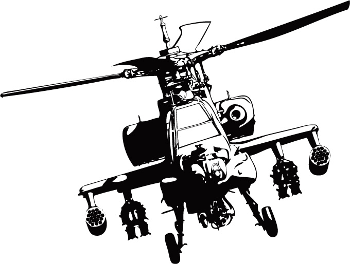 Apache helicopters vector material