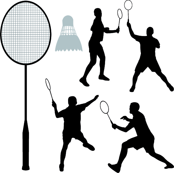 badminton silhouette vector