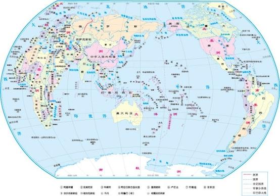 world map chinese version of the vector