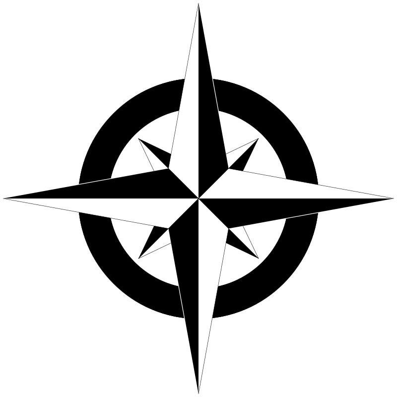 Compass Rose B&W