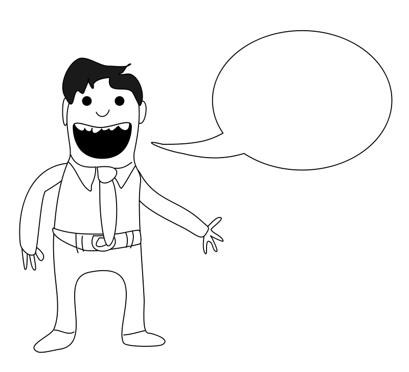 Man with speech bubble