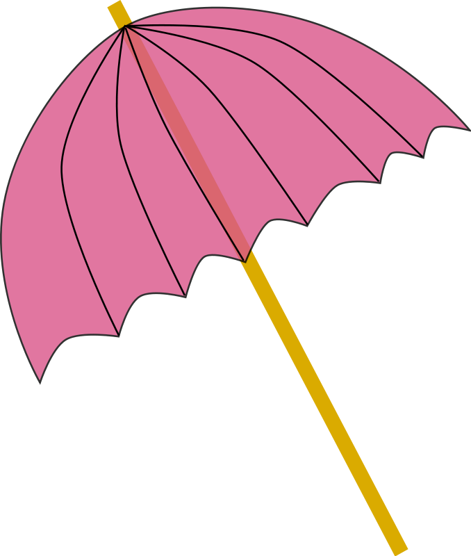 Umbrella / Parasol pink tranparent