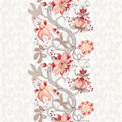 vine flower with floral background vector