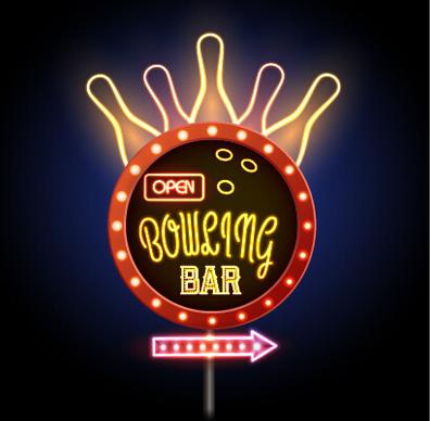 neon advertising sign vectors