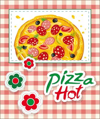 vector pizza hot design poster