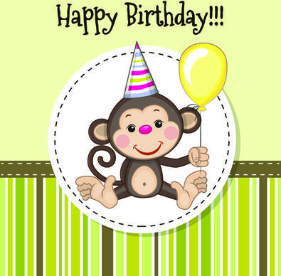 happy birthday baby greeting cards vector