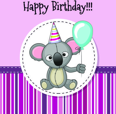 happy birthday baby greeting cards vector