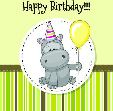 happy birthday baby greeting cards vector