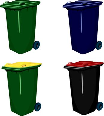 glossy colored trash vectors