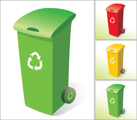 glossy colored trash vectors