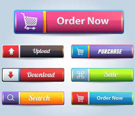 vector buttons picture web design