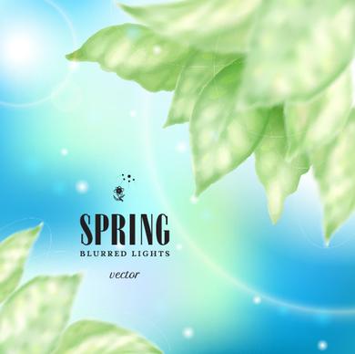 spring blurred lights vector backgrounds art