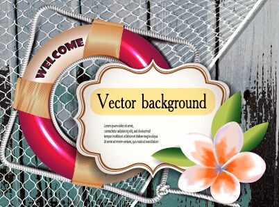 holiday summer travel sea background vector