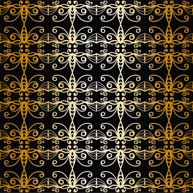 luxurious gold pattern seamless vector background