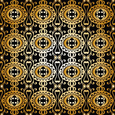 luxurious gold pattern seamless vector background