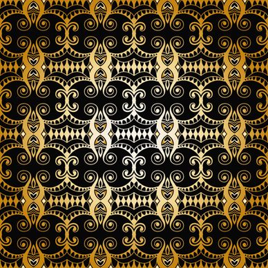 luxurious gold pattern seamless vector background