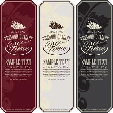 price menu wine retro vector